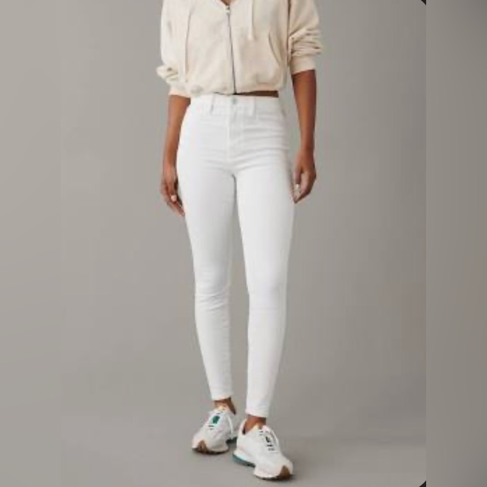 American Eagle Outfitters Next Level Stretch Hi-Rise Jegging White Size 4